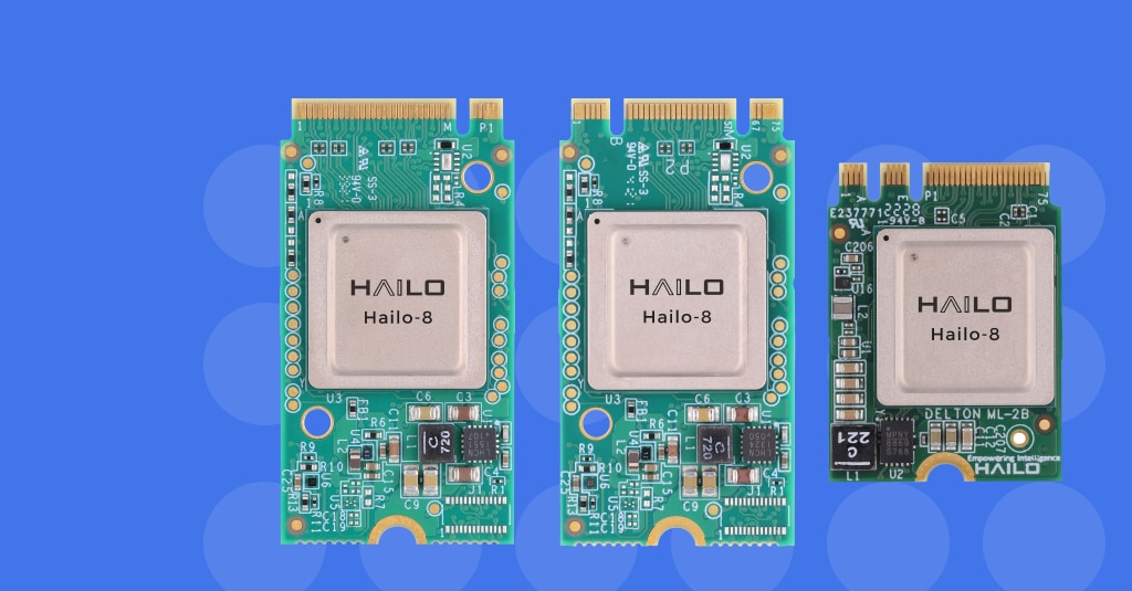 Hailo-8 M.2 AI accelerator card, product photograph